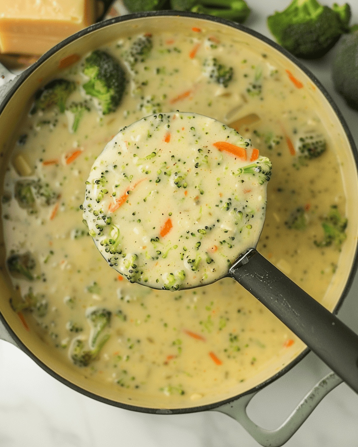 High Protein Broccoli Cheddar Soup Recipe