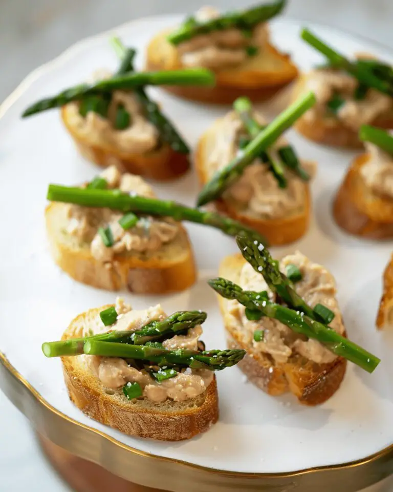 Crispy Cold Asparagus Crostini Appetizer Recipe