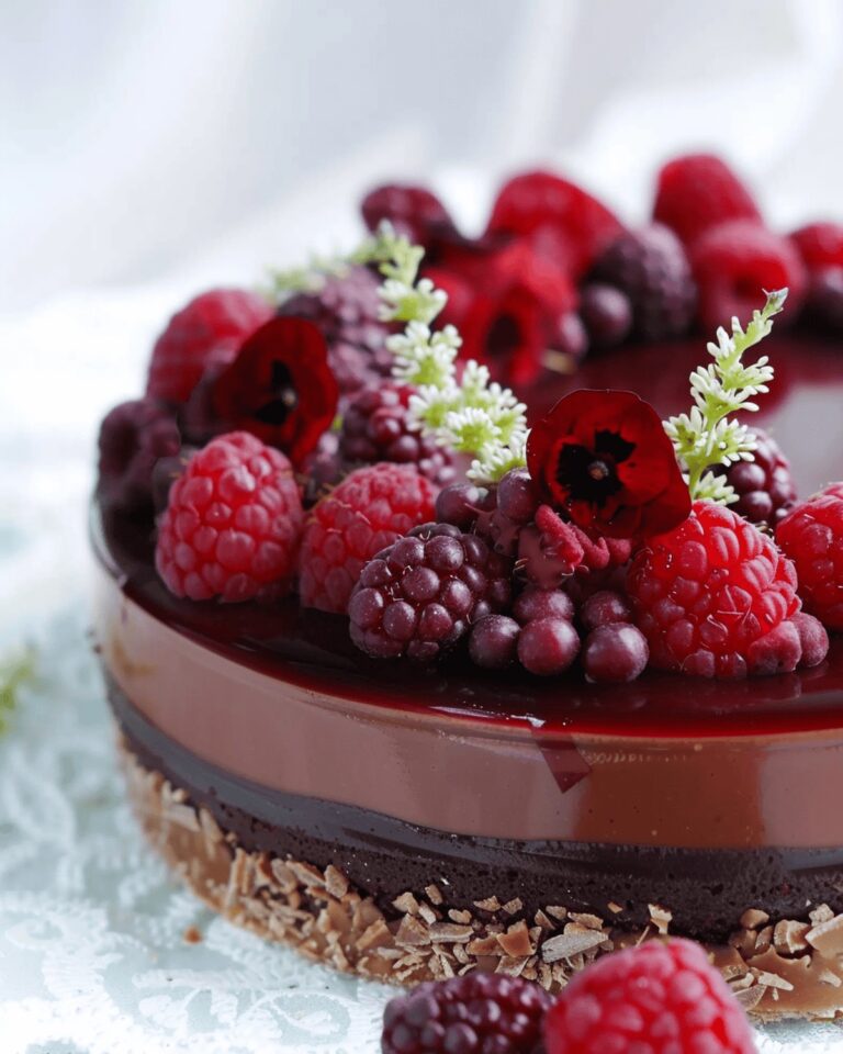 Chocolate Raspberry Bavarois (Vegan & Grain-Free) Recipe