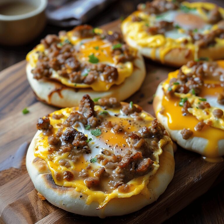 Crispy English Muffin Breakfast Pizza Recipe