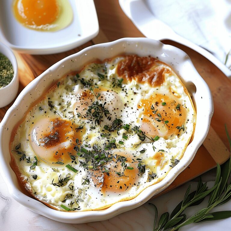 Rustic Herbed Baked Eggs Recipe