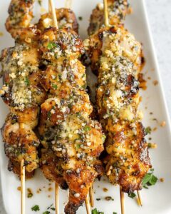 Ranch Garlic Parmesan Chicken Skewers Recipe