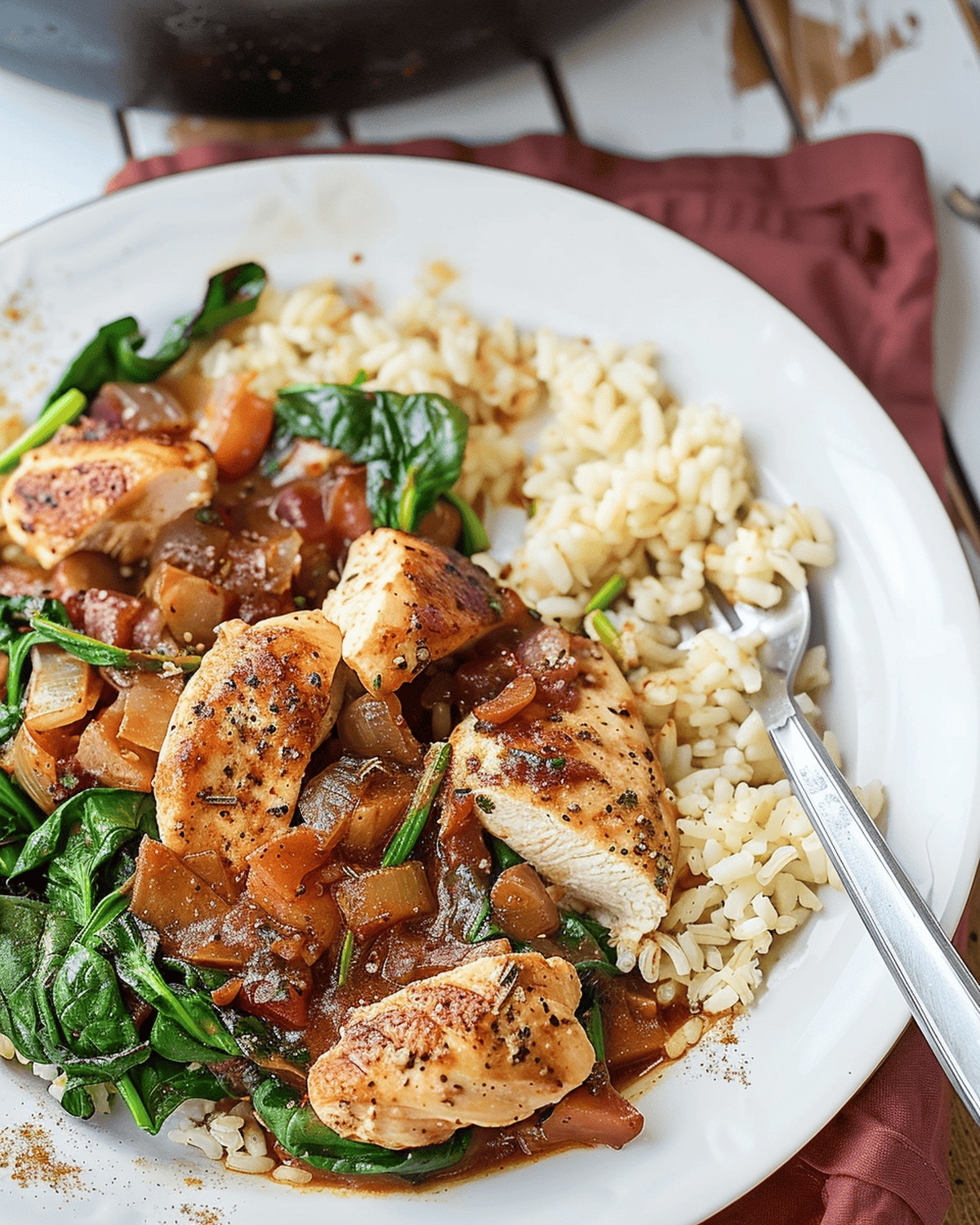 Chicken and Spinach Skillet Dinner Recipe