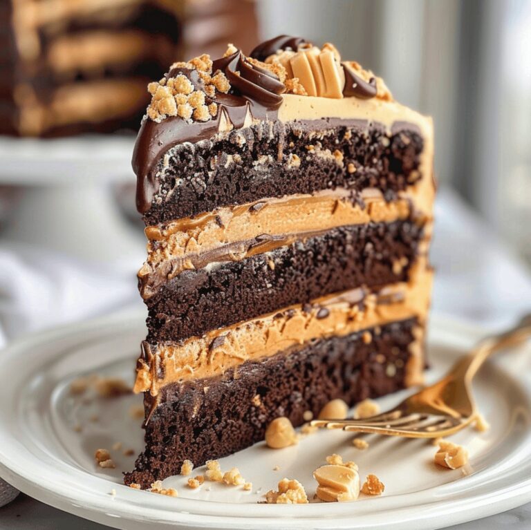 Decadent Peanut Butter Chocolate Layer Cake Recipe