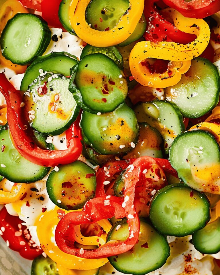 Cucumber & Bell Pepper Salad Recipe