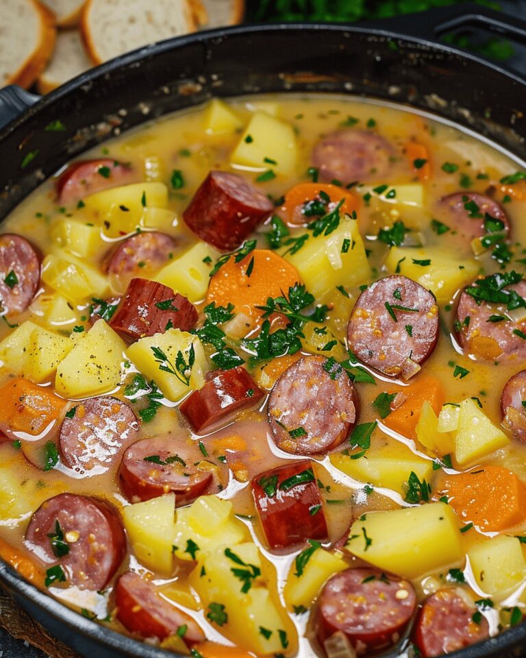 Cheesy Kielbasa and Cheddar Potato Bake Recipe