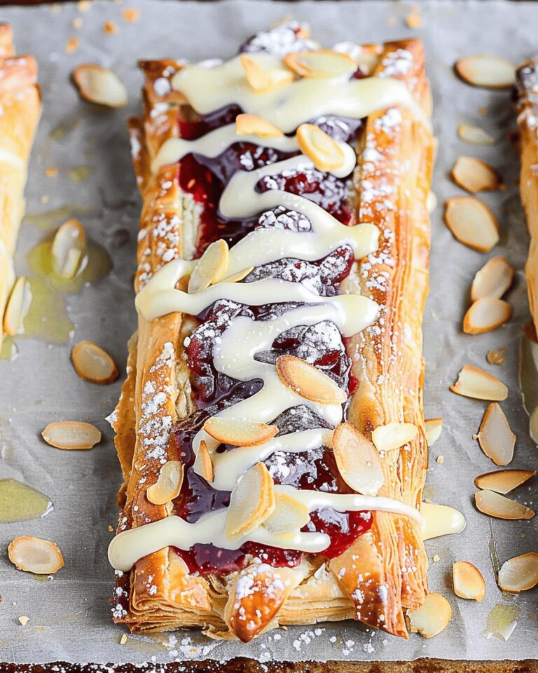 Raspberry Almond Puff Pastry Danish Recipe