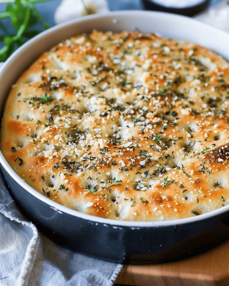 Garlic Parmesan Focaccia Bread Recipe