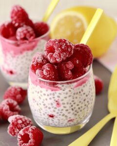Lemon Raspberry Chia Seed Pudding Recipe