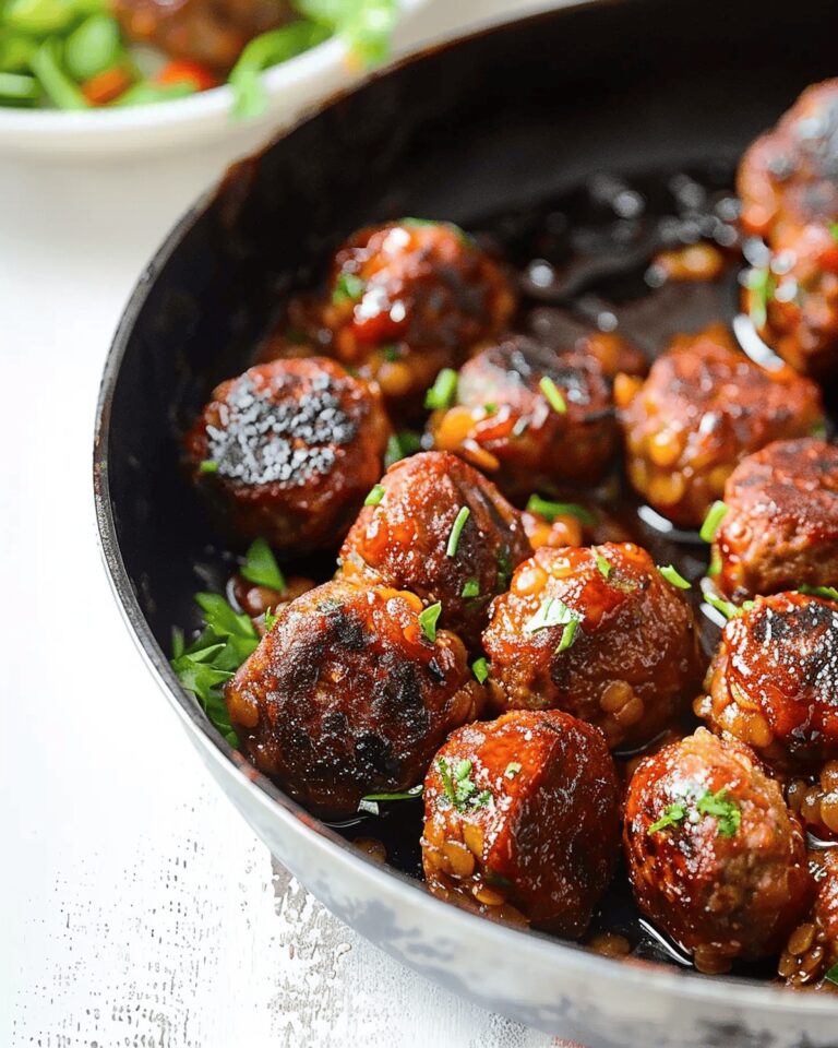 BBQ Vegan Lentil Meatballs Recipe