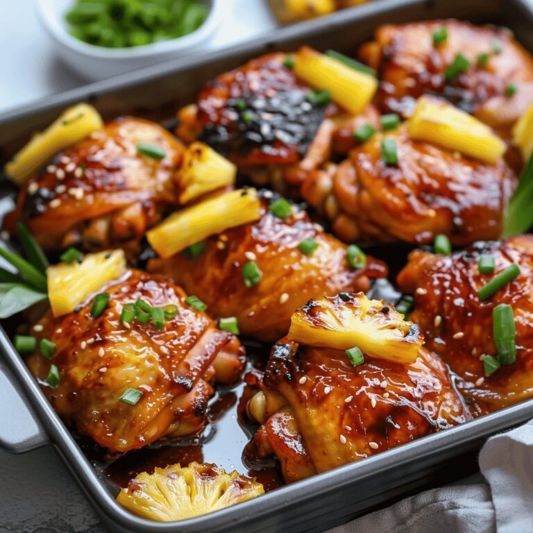 Succulent Pineapple Ginger Glazed Chicken Thighs Recipe