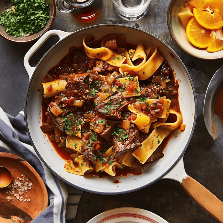 Succulent Short Rib Rag with Orange-Parsley Gremolata Recipe