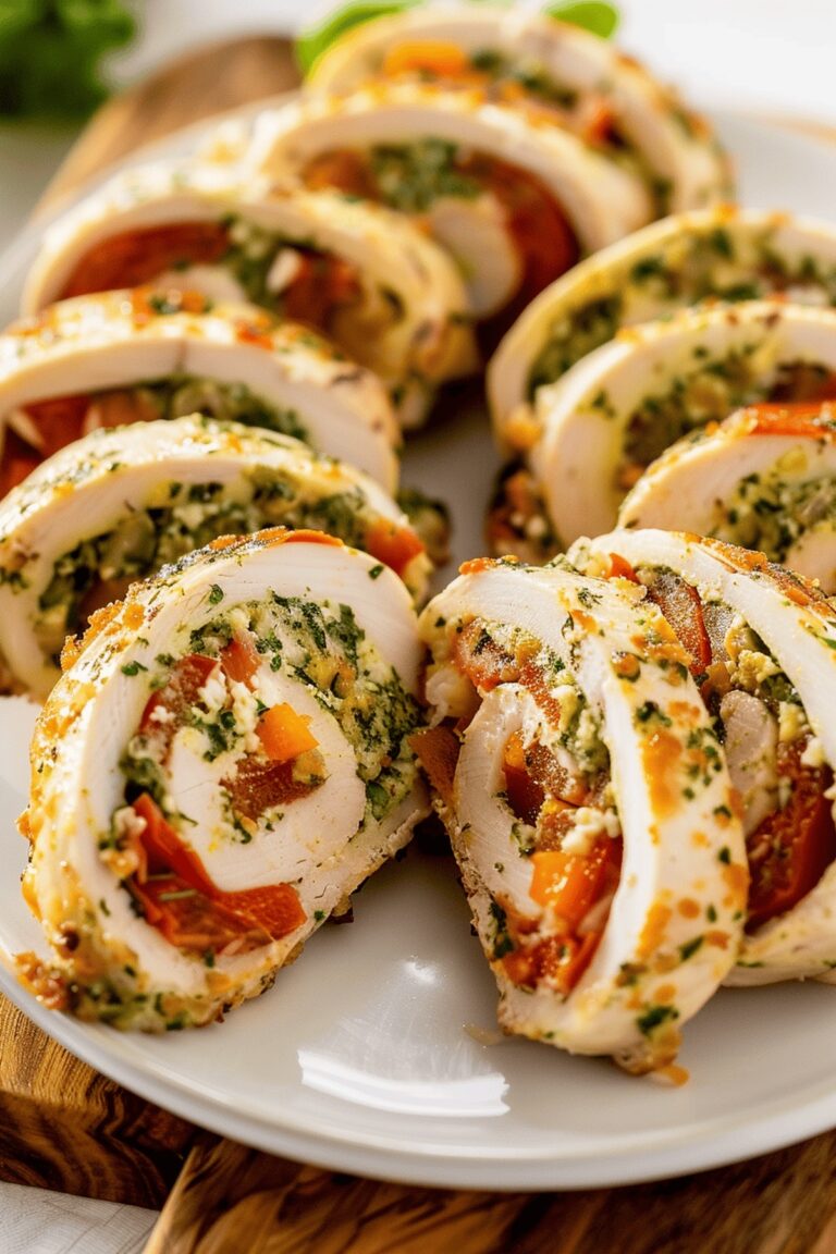 Creamy Pesto Chicken Roll-Ups Recipe