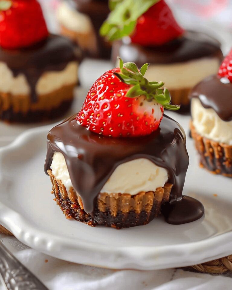 Chocolate Covered Strawberry Mini Cheesecakes Recipe