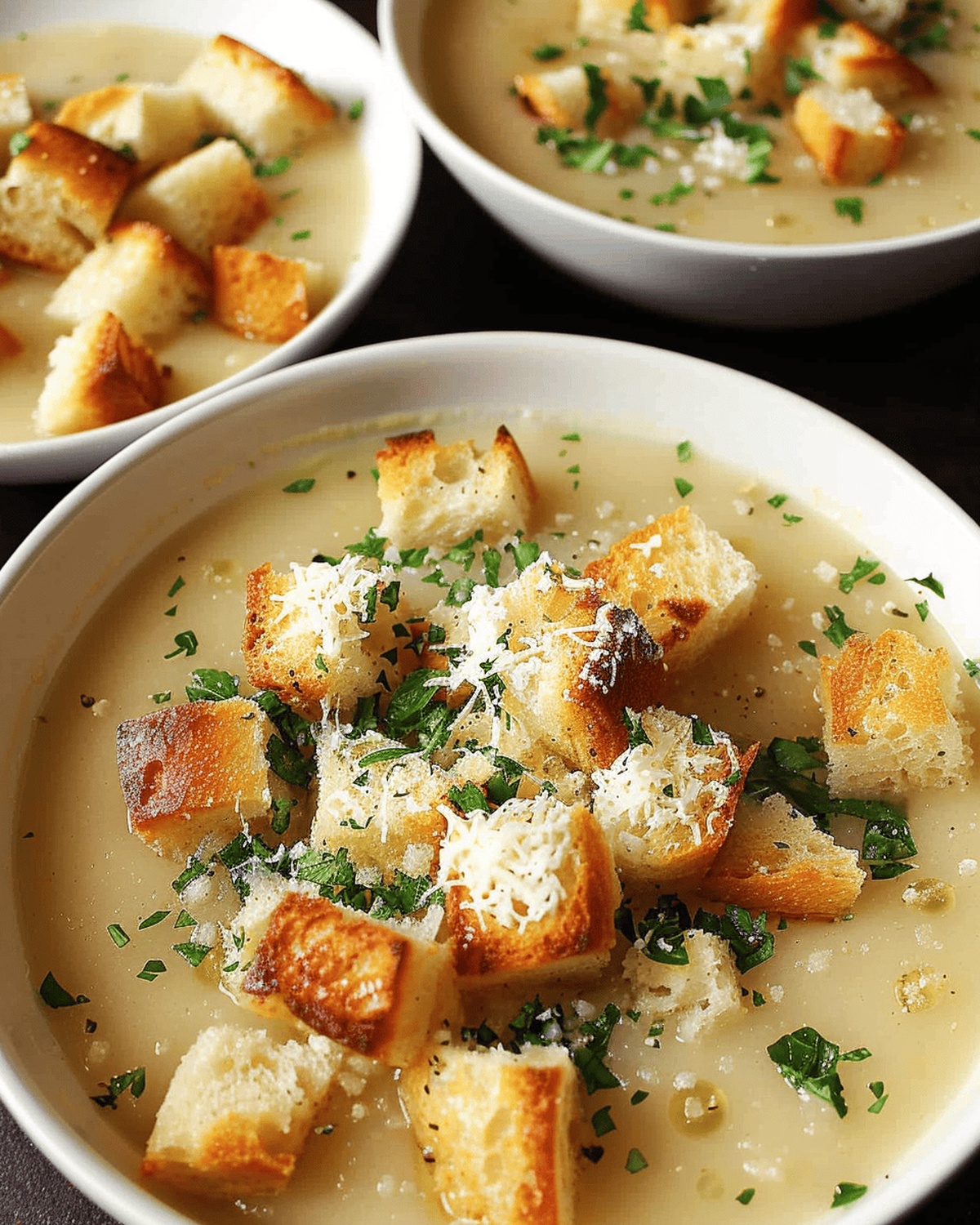 Velvety Garlic Bread Soup Recipe