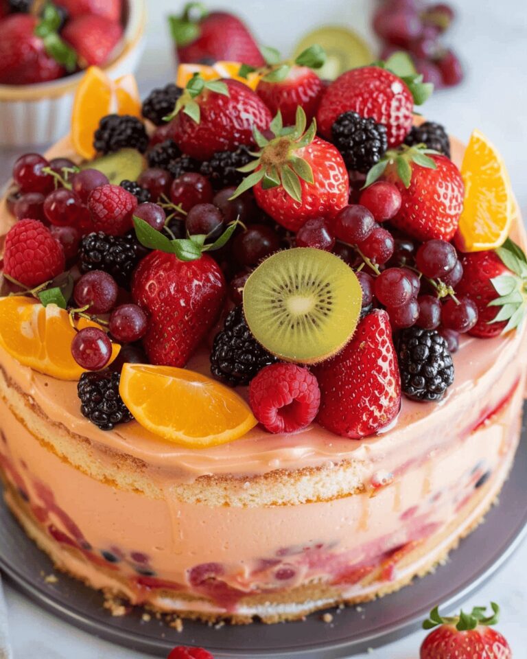 Refreshing Summer Fruit Sangria Cake Recipe