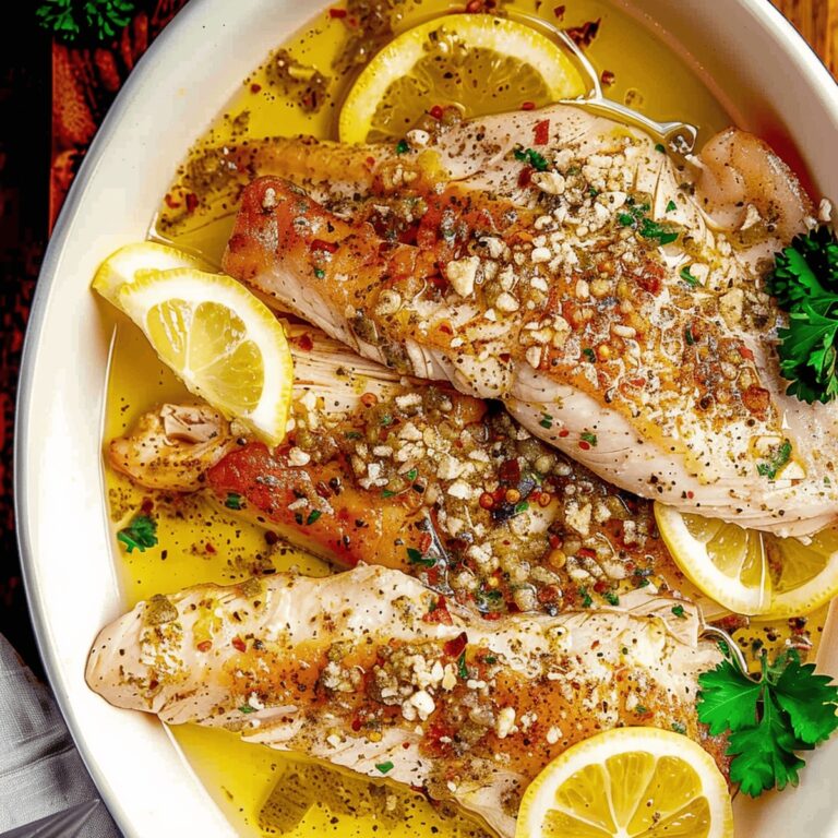 Creamy Garlic Butter Oven Baked Tilapia Recipe