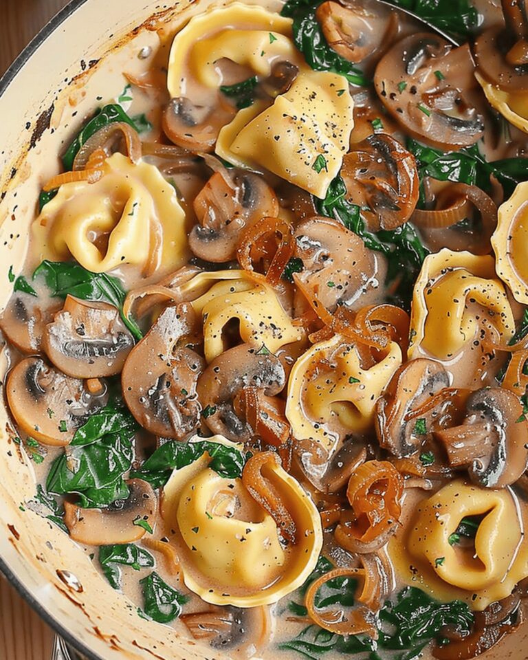 Decadent Spinach Mushroom Tortellini Recipe