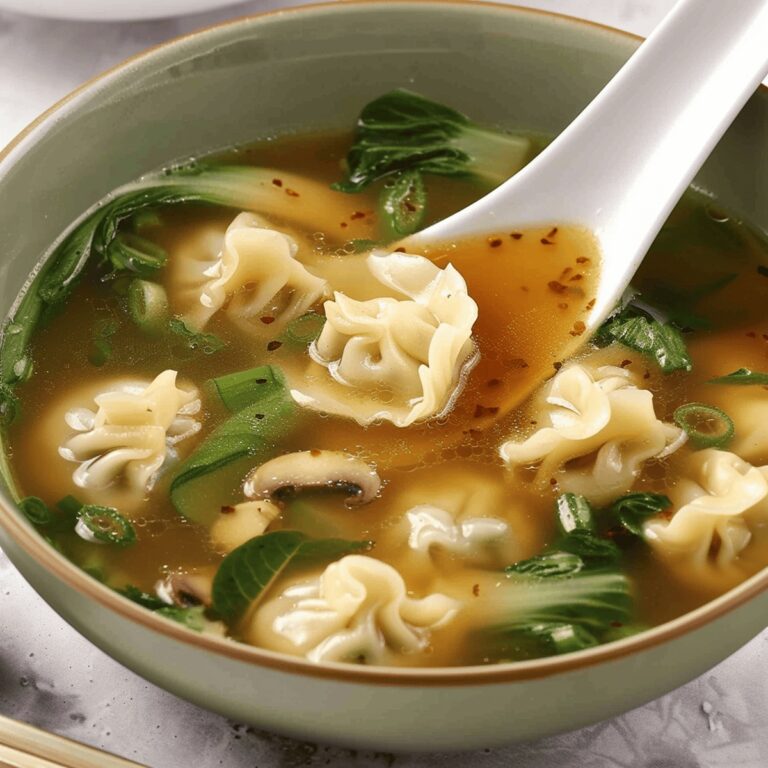 Hearty Dumpling and Bok Choy Delight Soup Recipe