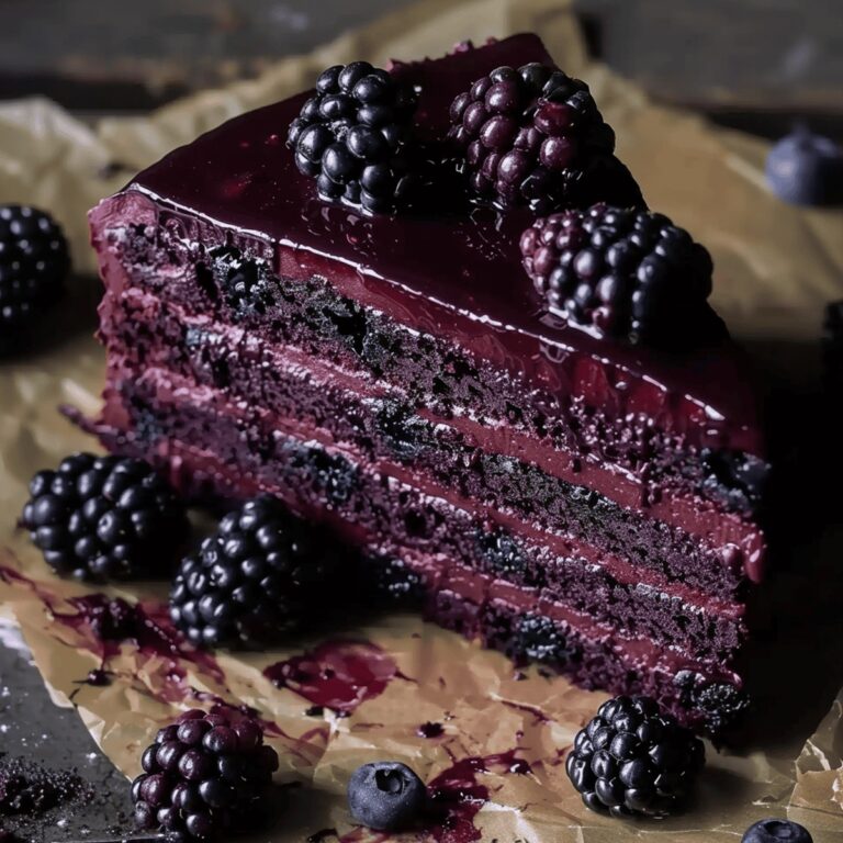 Decadent Dark Romance Chocolate Blackberry Cake Recipe