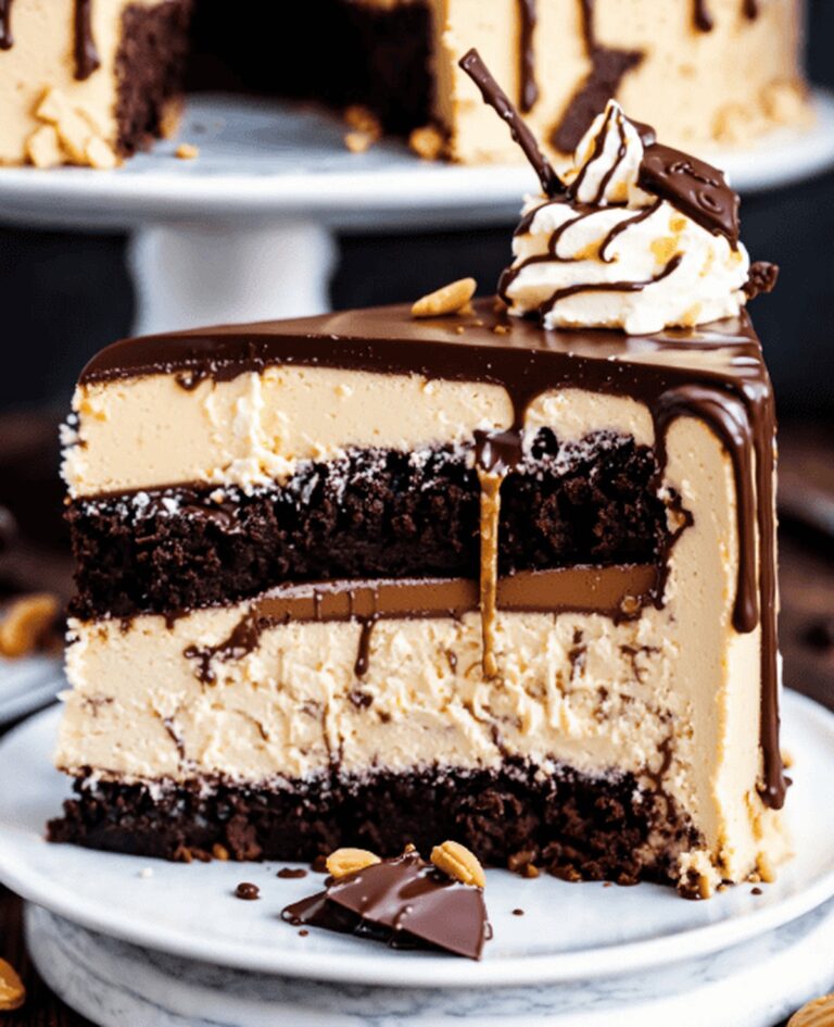 Decadent Chocolate Peanut Butter Cheesecake Cake Recipe
