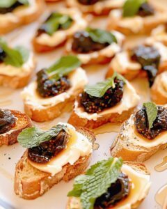 Rustic Fig & Goat Cheese Crostini Recipe