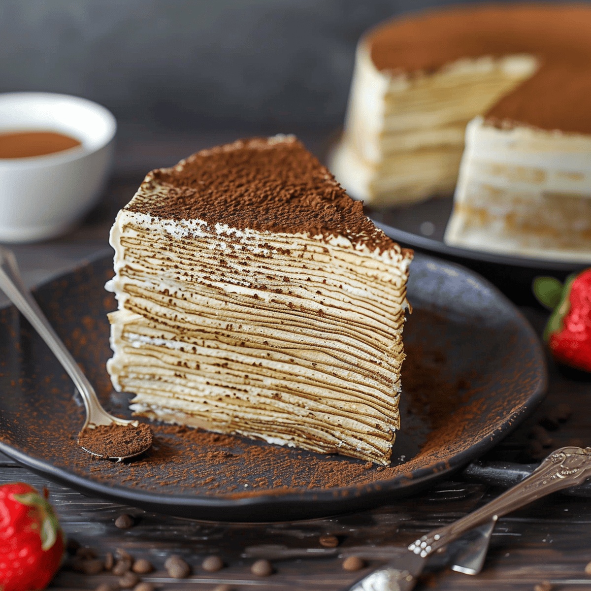 Decadent Tiramisu Crepe Cake Recipe