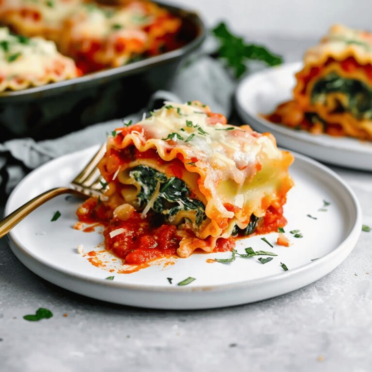 Cheesy Spinach Lasagna Roll-Ups Recipe