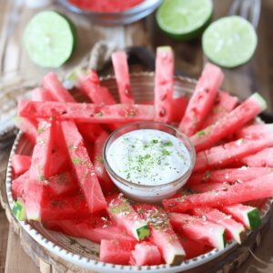 Refreshing Watermelon Sticks with Coconut Lime Dip Recipe