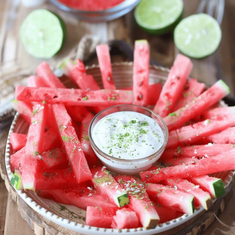 Refreshing Watermelon Sticks with Coconut Lime Dip Recipe