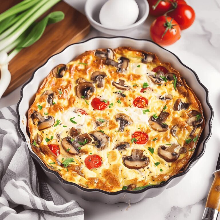 Fluffy Mushroom Frittata Recipe