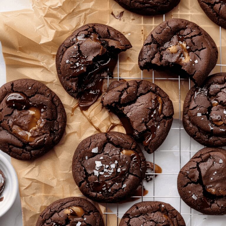 Decadent Salted Caramel Dark Chocolate Cookies Recipe
