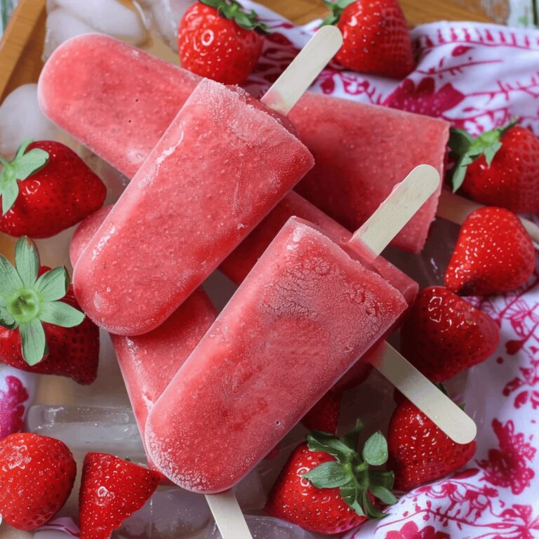 Frosty Strawberry Popsicles Recipe