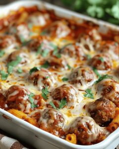 Effortless Dump and Bake Meatball Casserole Recipe