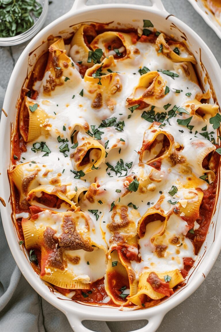 Cheesy Italian Sausage Stuffed Shells Recipe