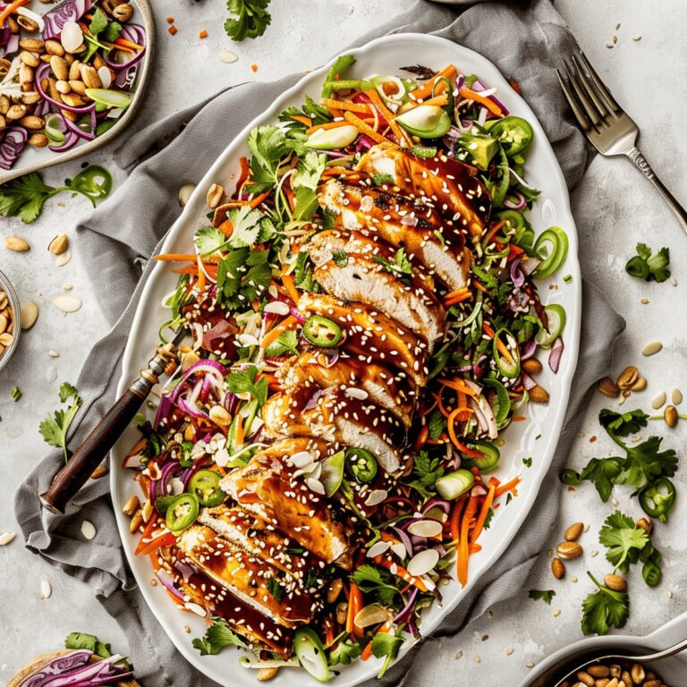Sesame Chicken Cabbage Crunch Salad Recipe