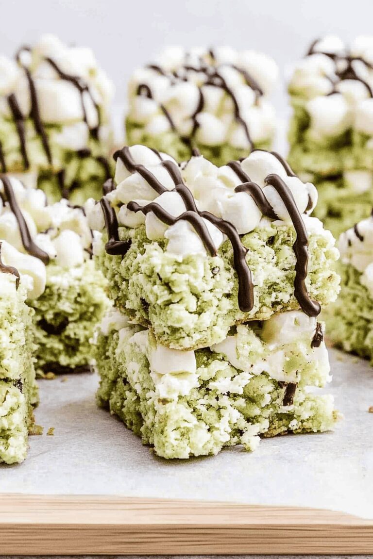 Pistachio Rice Krispie Treats with Dark Chocolate Recipe