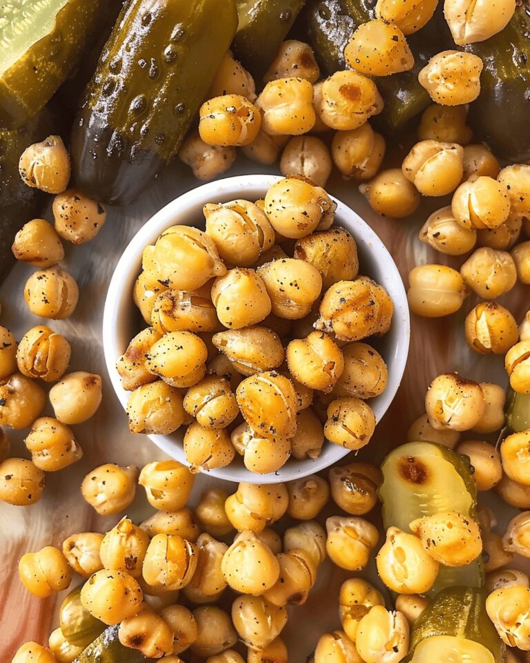 Dill Pickle Roasted Chickpeas Recipe