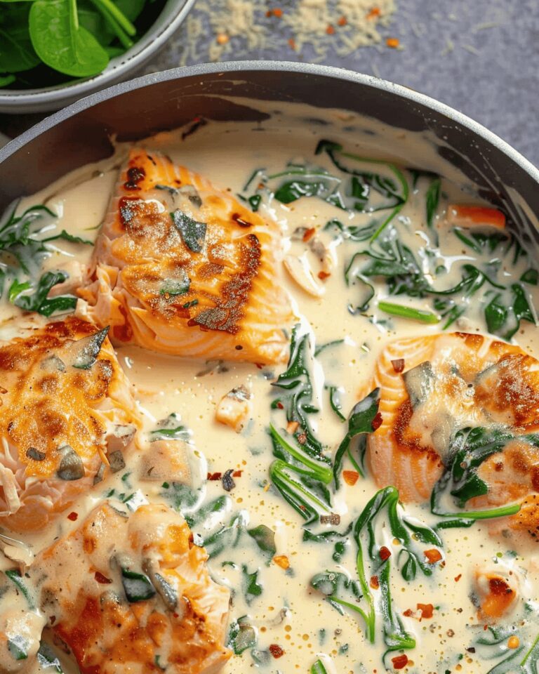 Creamy Salmon Florentine Recipe