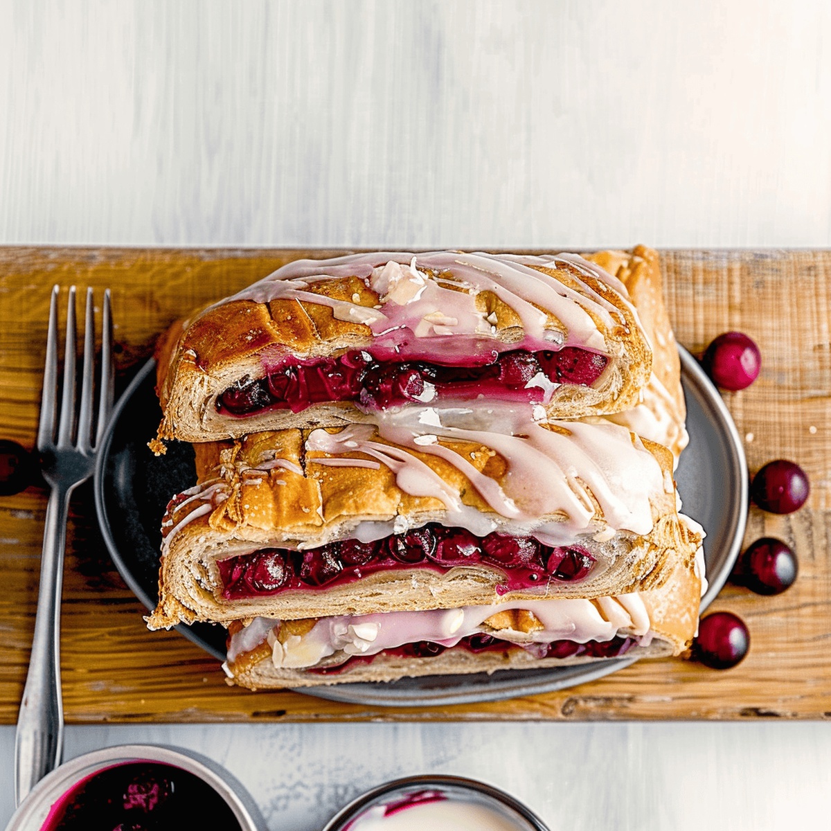 Cherry Danish with Sweet Cream Cheese Recipe