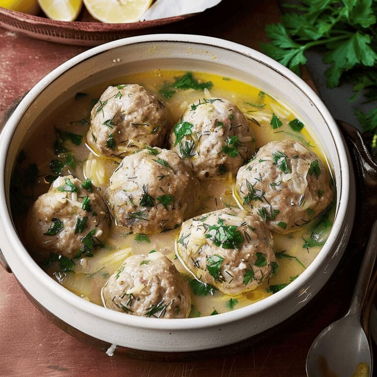 Zesty Greek Meatballs with Lemon and Arugula Recipe
