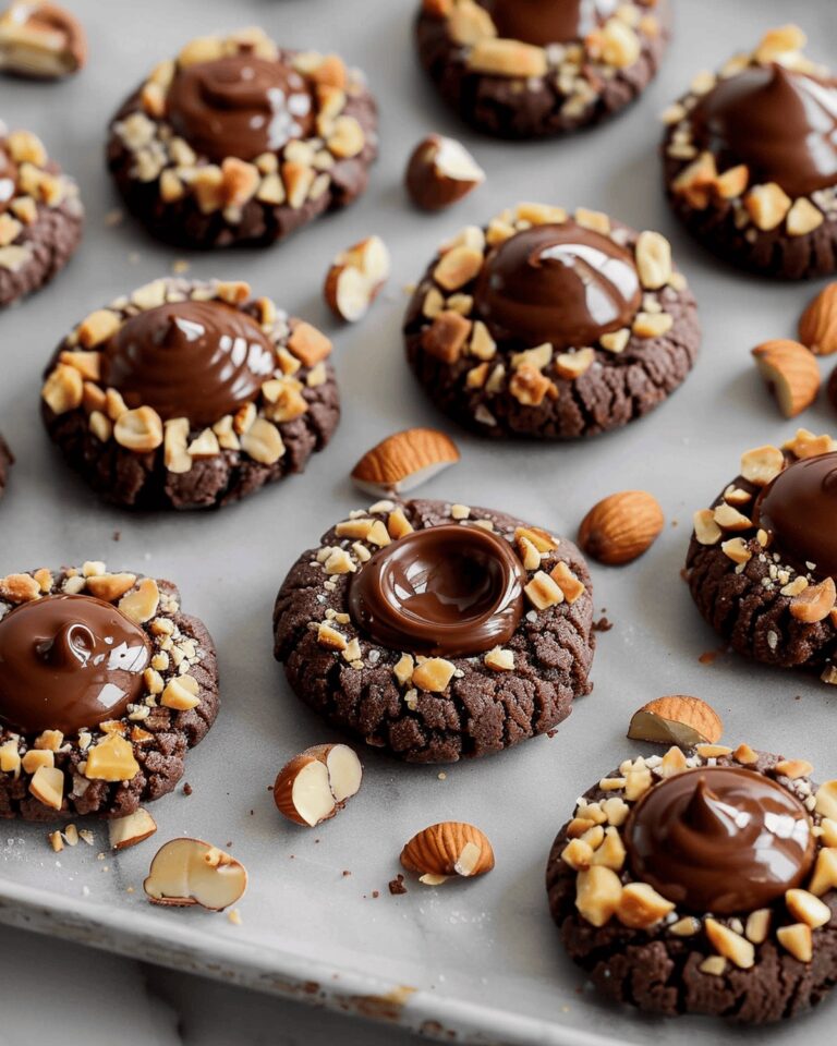 Chocolate Hazelnut Thumbprint Cookies Recipe