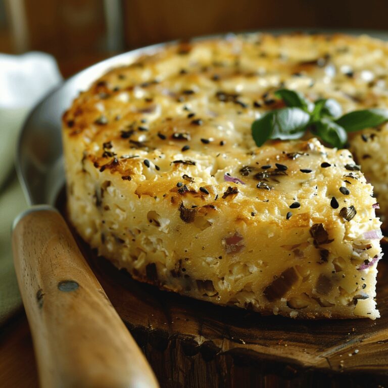 Savory Cauliflower and Pecorino Romano Cake Recipe
