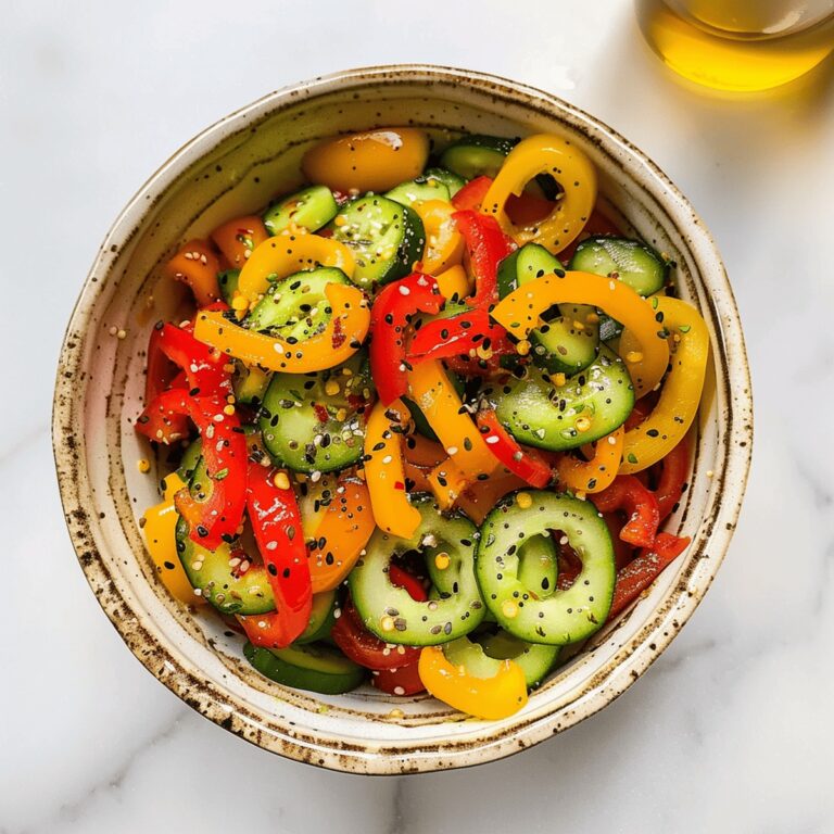 Crispy TikTok Cucumber Bell Pepper Salad Recipe