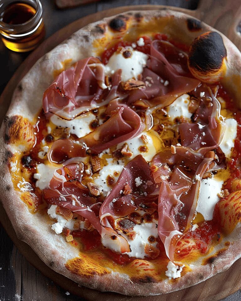 Hot Honey Pizza with Prosciutto and Ricotta Recipe