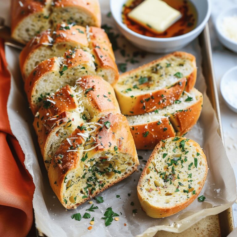 Crispy Sourdough Garlic Bread Recipe