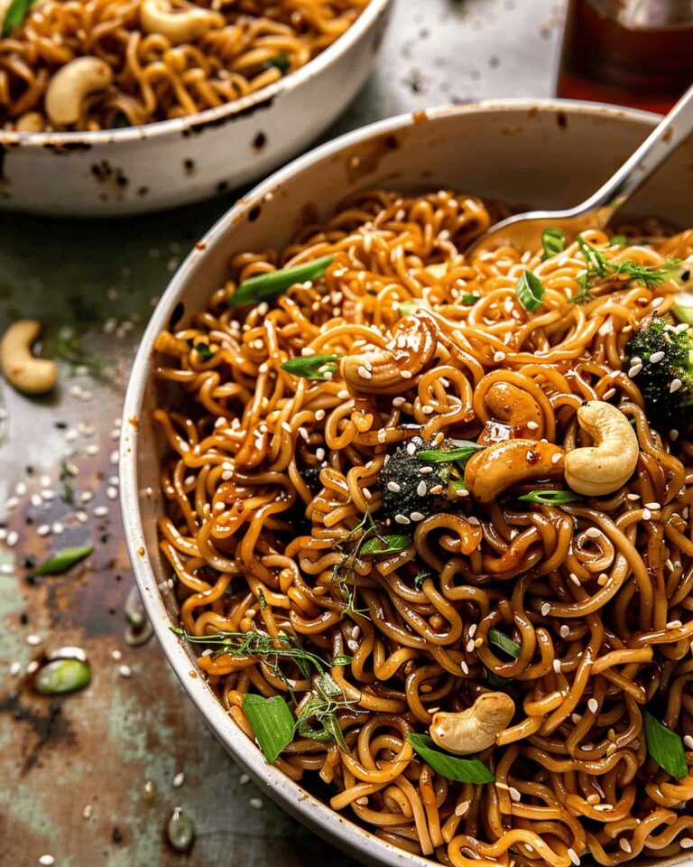 20 Minute Stir-Fried Honey Ginger Sesame Noodles Recipe