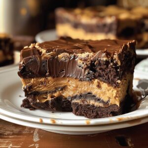 Decadent Peanut Butter Chocolate Gooey Butter Cake Recipe