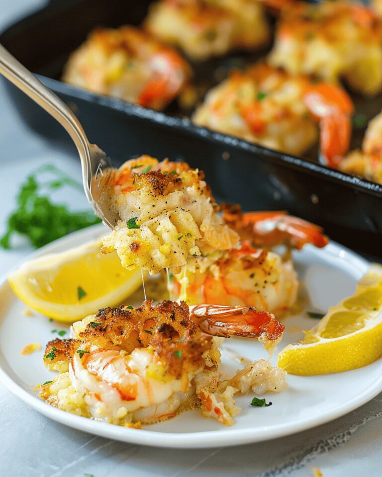 Festive Baked Stuffed Shrimp with Crab Recipe