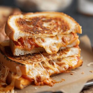 Cheesy Gourmet Pizza Grilled Cheese Delight Recipe